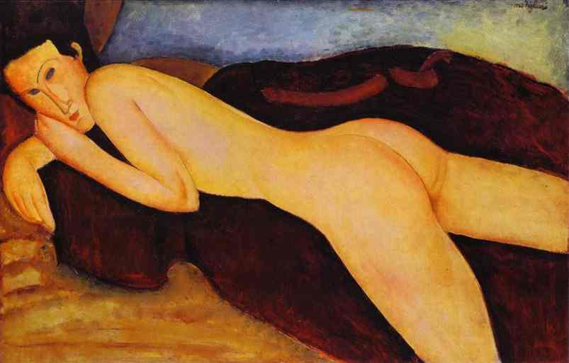 Nu couche de dos. 1917.   . Barnes Foundation, Lincoln University, Merion, PA, USA.  