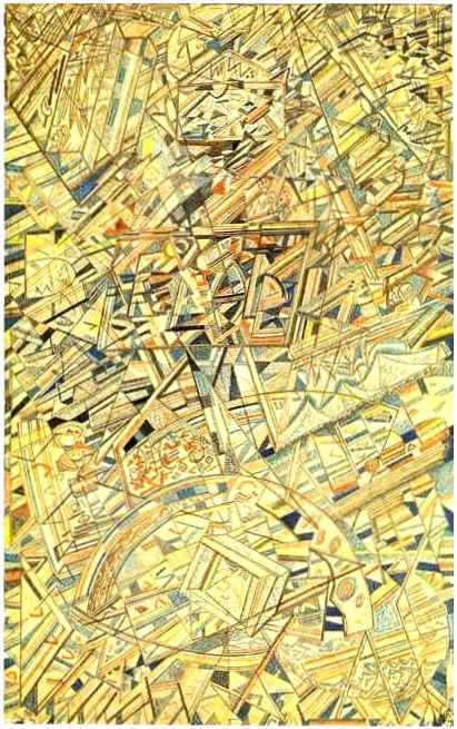  , 1920-1922<br>  .  <br>The Formula of the Universe<br>Watercolor on paper. The Russian Museum<br>35.6x22.2 cm 