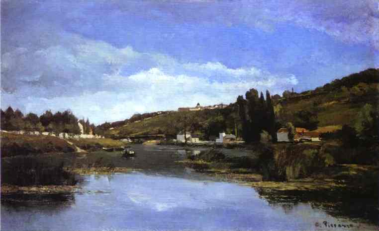 Chennevieres au bord de la Marne. 1864 